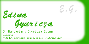 edina gyuricza business card